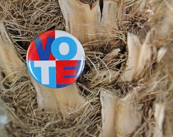 VOTE - Pinback or Magnet Button or Badge Reel