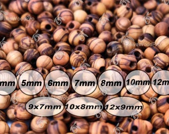 Holyland olive wood beads Various Sizes and Quantity olivewood premium quality polished