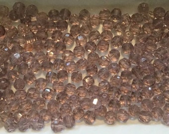 100 Vintage German Glass Beads - Purple