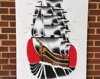 Traditional Clipper Ship Painting