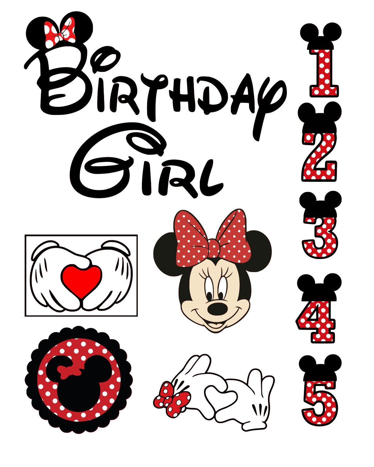 Birthday svg Minnie Mouse svg Disney svg files for Cricut