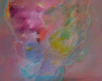 10x14 Abstract Still Life Painting Purple Bouquet Original Painting On Paper Contemporary Art Floral Acrylic Painting Abstract Flowers