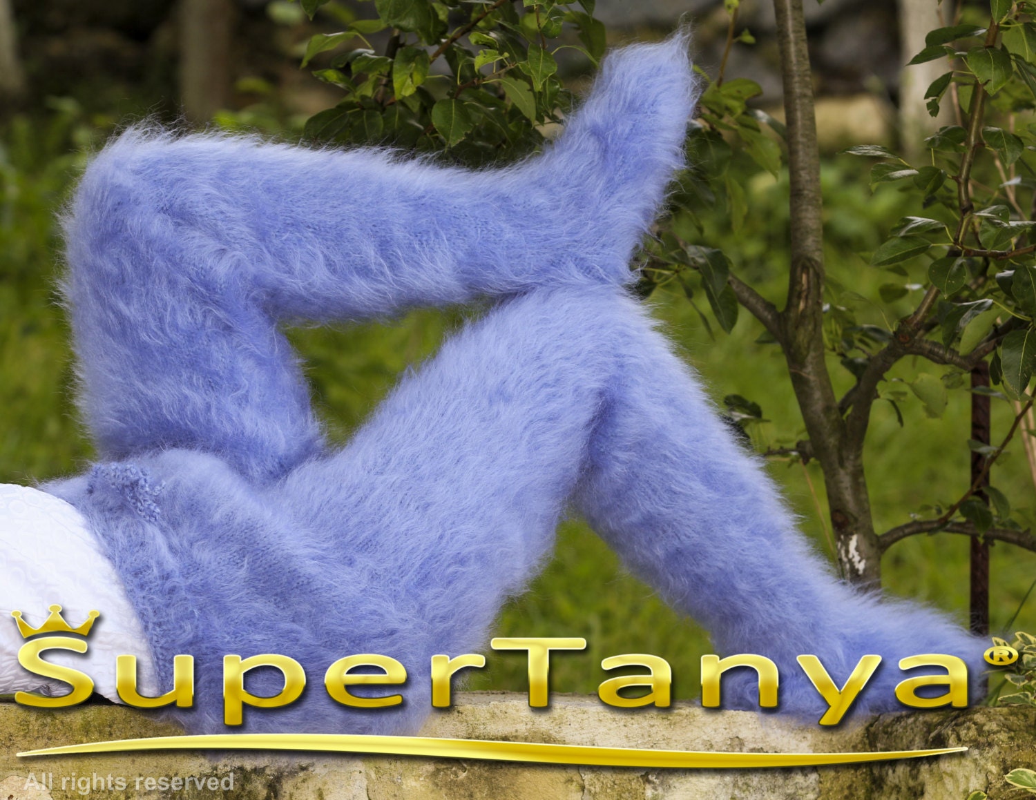 Made to order hand knit fuzzy mohair tights / pantyhose