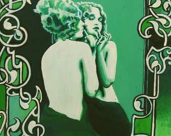 Vanity ATC ACEO Mini Print Altar Art Deco Art Nouveau Goddess Art