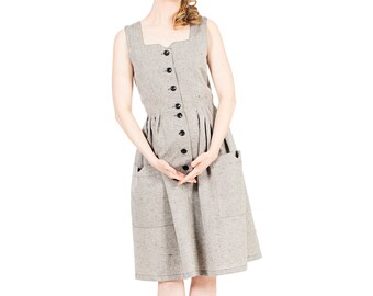 Karla Linen dress Salt and Pepper
