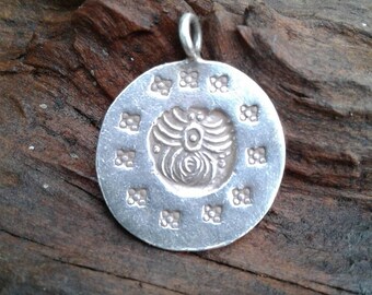 Hill Tribe Silver Tribal Pendant, Karen Hilltribe Silver