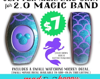 2.0 Magic Band GLITTER Mermaid Scales Vinyl Decal