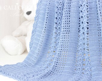 Crochet Baby Blanket PATTERN 146 - Elise - Crochet PATTERN 146 - Baby Afghan Pattern - Instant Download