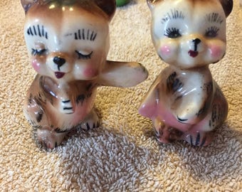 Vintage Bear Salt and Pepper Shakers