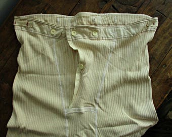 NOS Vintage Swiss Long Johns Underwear Base Layer Underpants TOP QUALITY Stretchy & Soft Pure Cotton Old School Pajamas Bottoms Sleep Pants