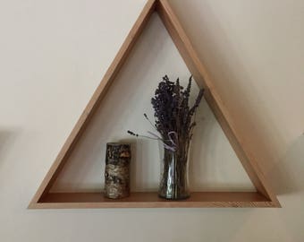 Reclaimed Wood Triangle Shelf Large