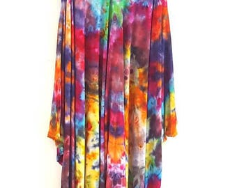 Tie Dye Harem Jumpsuit Romper Multicolour Hippie Festival Summer Baggy Lagenlook Gift For Her One Size