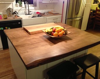 Live Edge Countertops, Wood Island Tops, Reclaimed Wood Vanity Top, Butcher Block.
