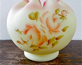 Fenton Burmese Rose Bowl