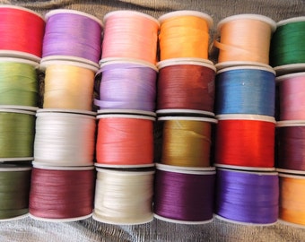 Silk Ribbon 4mm 120 yard selection 5 yards each color