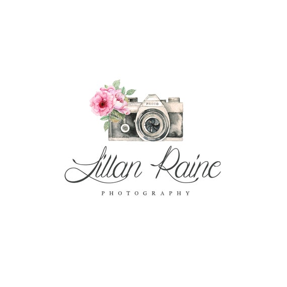 Premade Logo Camera Logo Boho Photography Logo and Watermark