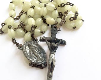 Unique Vintage Fluorescent Beads Rosary