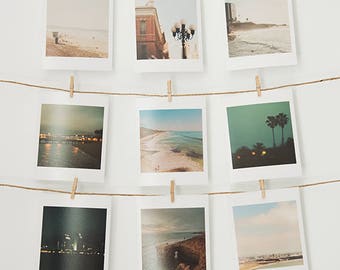 Conjunto estampado de San Diego, mini impresiones, La Jolla, Coronado, acantilados de atardecer, fotografía de la playa, decoración bebé, niñas sala de arte de la pared, arte de dormitorio, juego de regalo