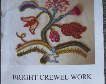 Crewel Work Floral Embroidery Kit