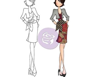julie nutting stamp Lady elegance skirt