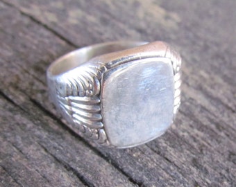 mens gift mens ring for men Vintage ring for him Men's Signet Ring 925 Sterling Silver Jewelry Men Silver Ring Statement Ring Size 9