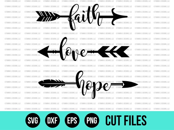 Download Faith Love Hope Arrows SVG SVG Files DXF Cut File