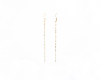 Chain Drop Earrings • Sterling Silver • 14k Gold Filled