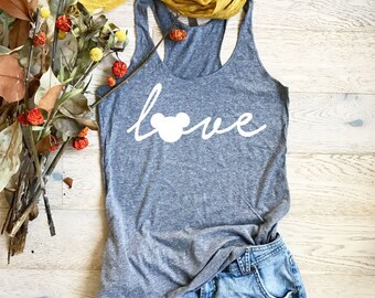 Love Mickey Mouse Disney. Eco Tri-Blend (Heather Gray)Disney Tank. Disney Tank. Adult Disney Tank Top. Disney Gift Tank.