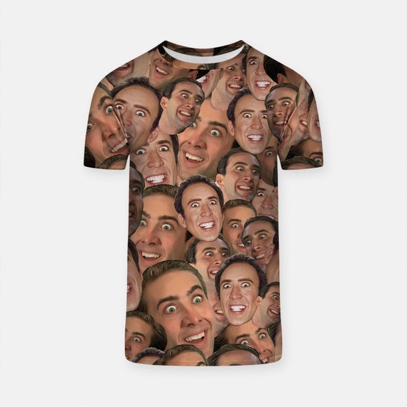 nic cage face shirt