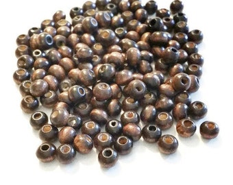 240 Wood Beads - Natural Wooden Spacer Beads - W8960