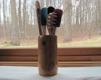 Cherry Wood utensil holder