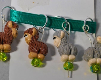 Alpaca Stitch Markers Set of 4