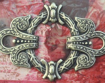 Art Nouveau Brass Cameo Setting, Brass Ox, Brass Stampings made in the USA for jewelry making and crafting