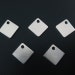 Sterling Silver Tags - Tiny Diamond Shape Charm Tags 6 mm ( 25 pcs ) - SKU: 217003
