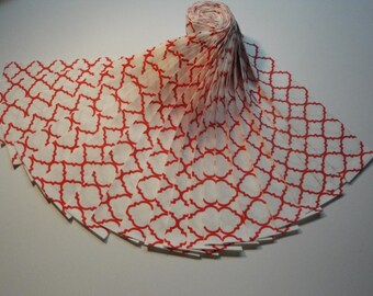 Jelly Roll-"Red & White Quatrefoil" by Choice Fabrics