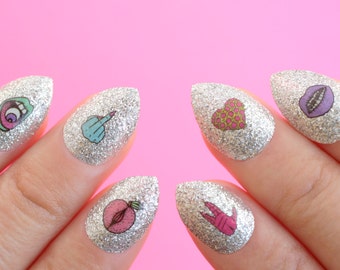 SALE - Nail Tattoos / Nail Decals / Nail Stickers - Robin Eisenberg