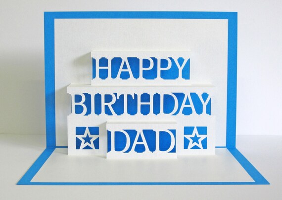 Dad Birthday Card 3D Pop Up Happy Birthday Dad Card