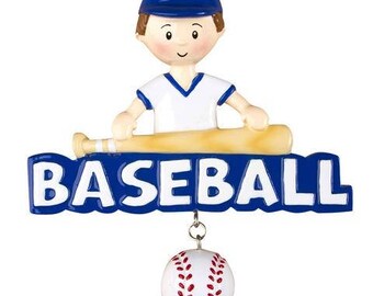 Baseball Ornament Baseball Gift Personalized Christmas Ornament