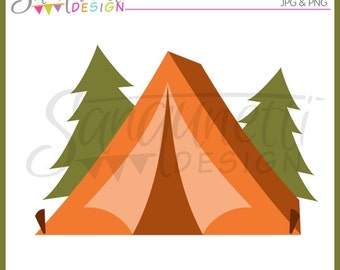 Boy Camp Trip Cute Digital Clipart Camping Clip Art Tent