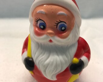 Vintage Roly Poly Santa Chime Ball