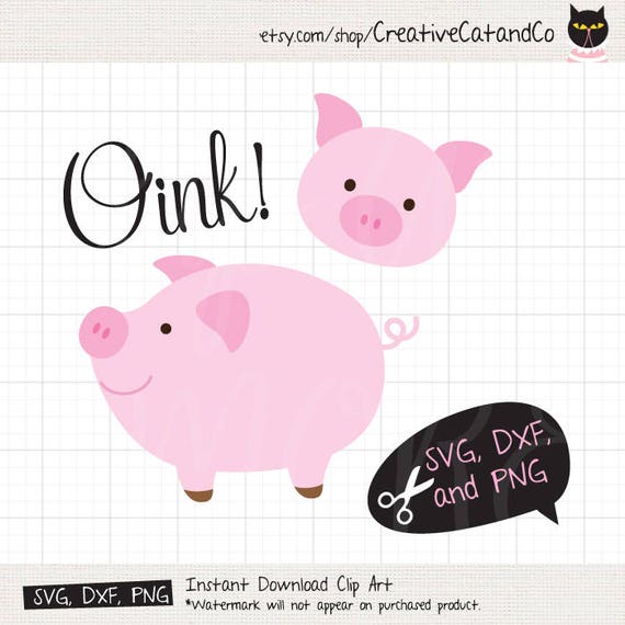 Download Pig SVG Files for Cricut or Silhouette File Cute Pig Face SVG