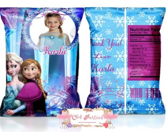 Frozen personalized chip bag