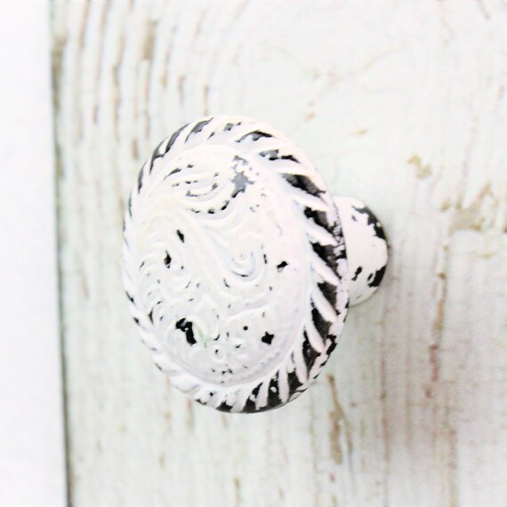 Vintage Knobs White Knob Knob Farmhouse Decor