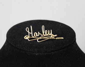 Handmade Gold Harley Pin Harley Ladies Gift Hat Lapel Pin Decorative Pin