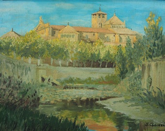 S. Claveria Oil on Canvas & Board Rural Scene