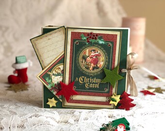 Scrapbook Mini Album-A Christmas Carol-Graphic45 design.