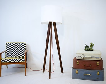 Tripod Floor Lamp Midcentury Modern Inspired Walnut Tripod Tripod Floor Lamp Midcentury Modern Inspired Walnut Tripod