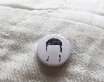 David Bowie Portrait Illustration 25mm Pin Badge