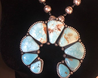 Harley Jake Kingman Turquoise & Sterling Silver Naja Signed