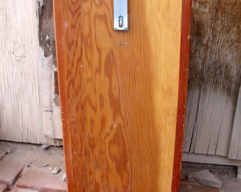 Vintage 22" Wood Ballot Box with Election Ballot Instructions on Top. Use as a Bank!